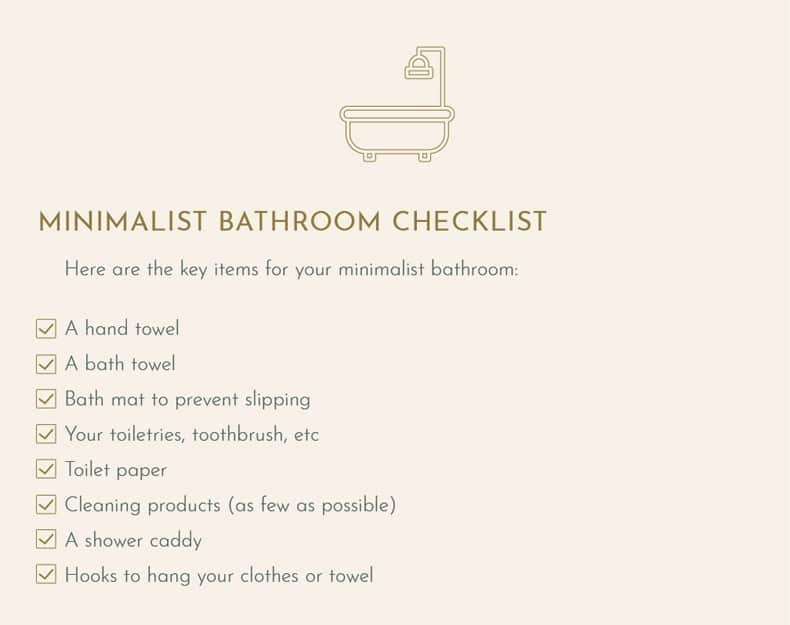  Minimalist bathroom checklist