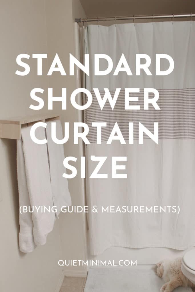 Standard Shower Curtain Size (Buying Guide & Measurements) Quiet