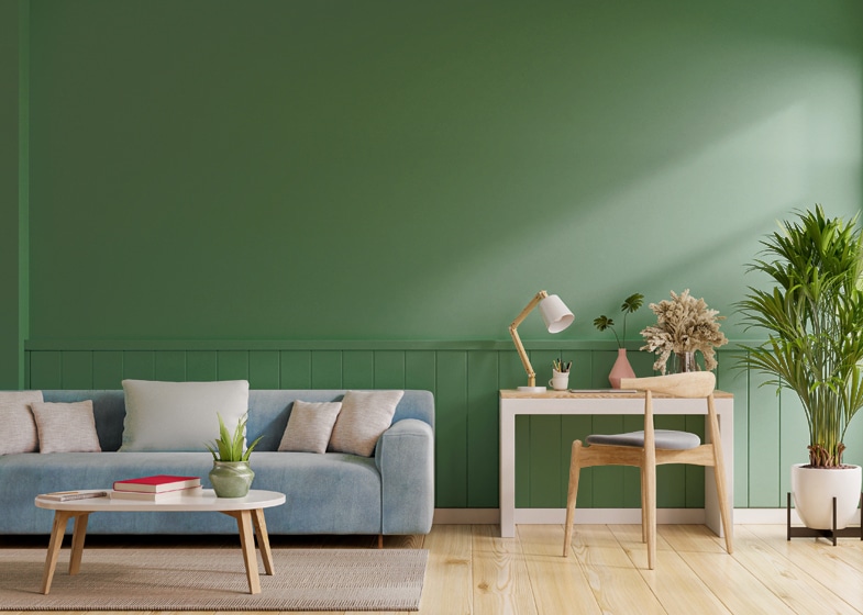 forest green complementary colors - light blue
