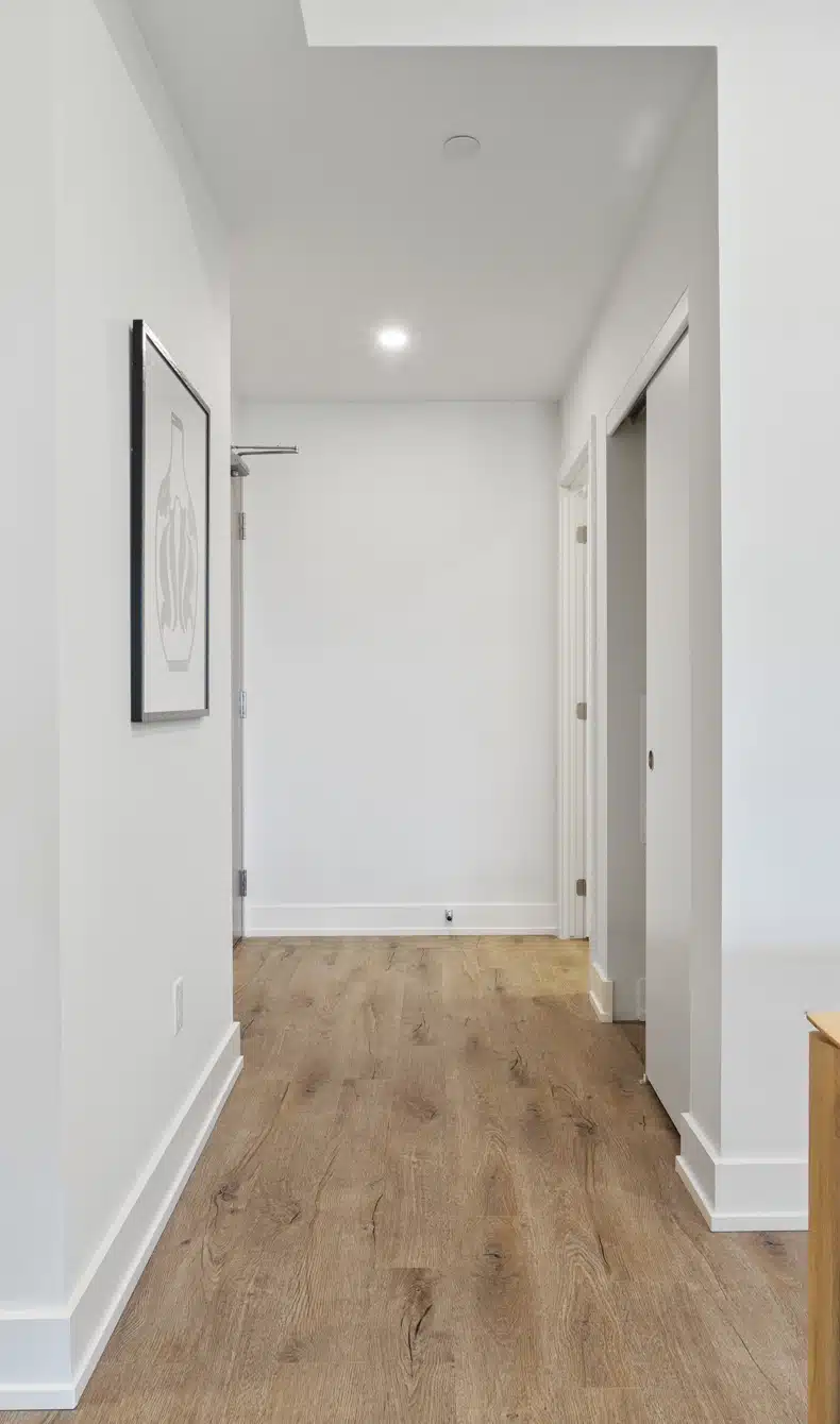 how to make narrow hallway look wider, keep it simple