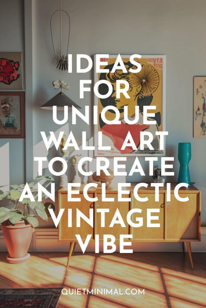 ideas for unique wall art to create an eclectic vintage vibe