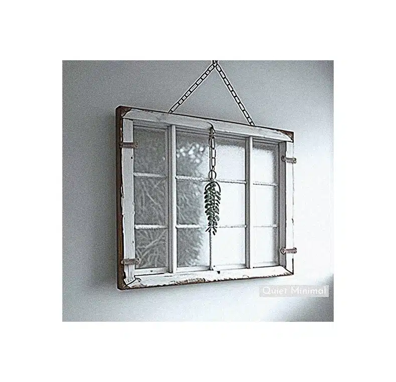 Repurpose old vintage window into home decor.