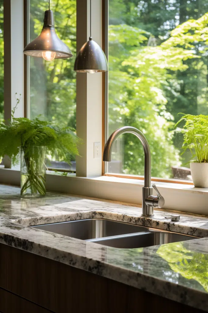 A sink in a kitchen.