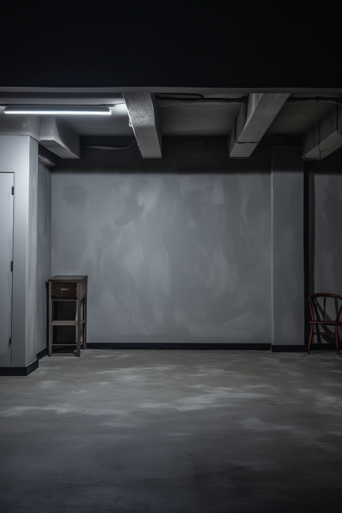 An empty room with a chair and a lamp, revolutionizing architecture tools.