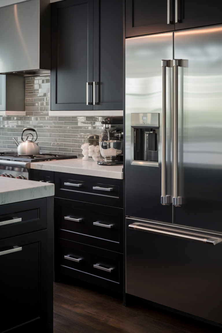 What Color Cabinets Go with Black Stainless Steel Appliances? 10 ...