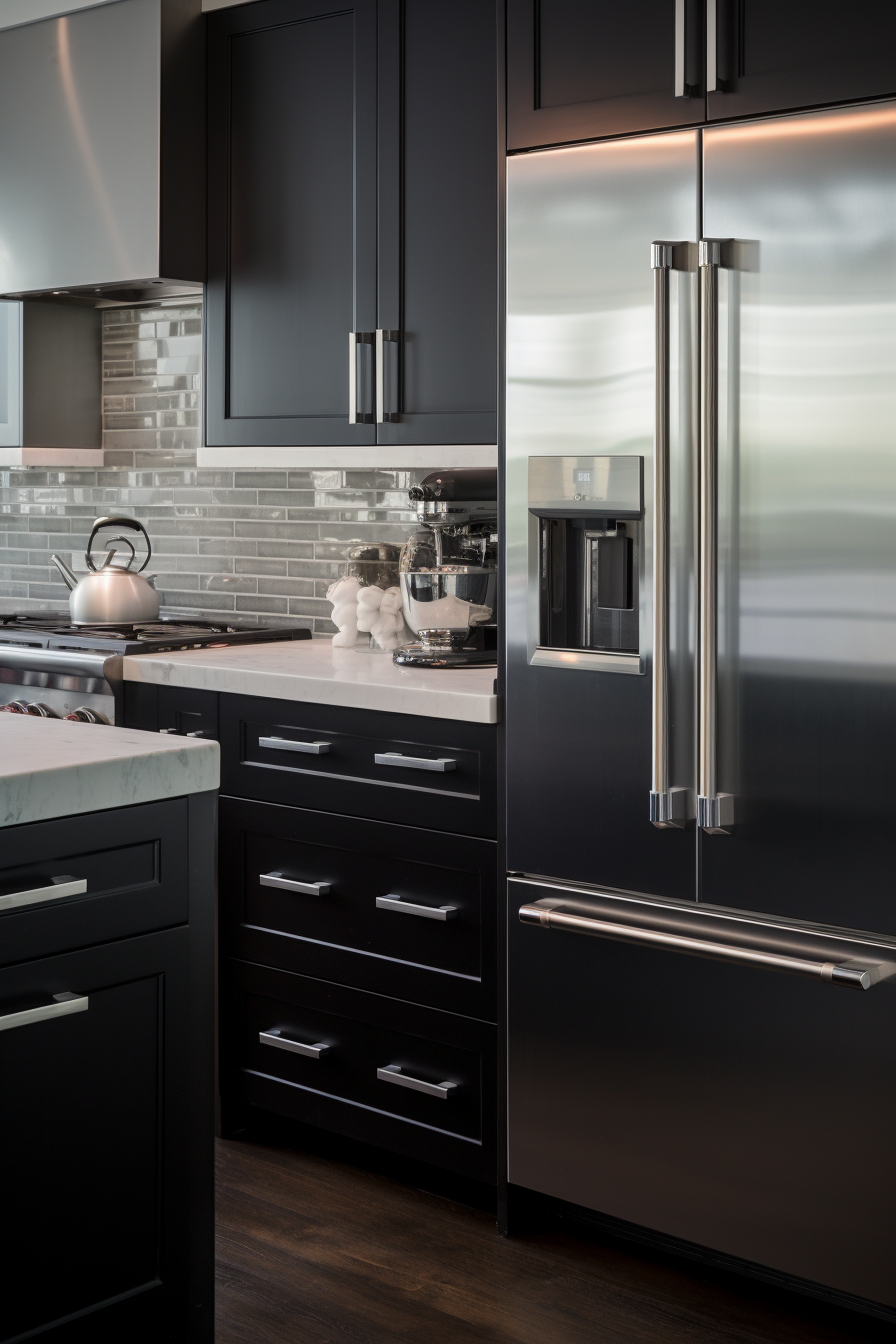What Color Cabinets Go with Black Stainless Steel Appliances? 10 ...