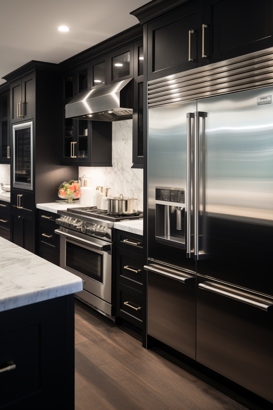 What Color Cabinets Go with Black Stainless Steel Appliances? 10 ...