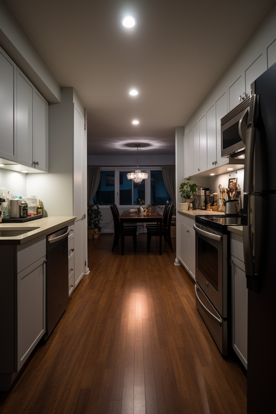 Lighting Designs for Long & Narrow Combined Spaces - Quiet Minimal