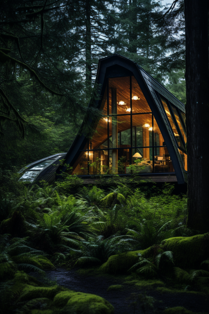 A breathless glass house in the middle of a unique forest.