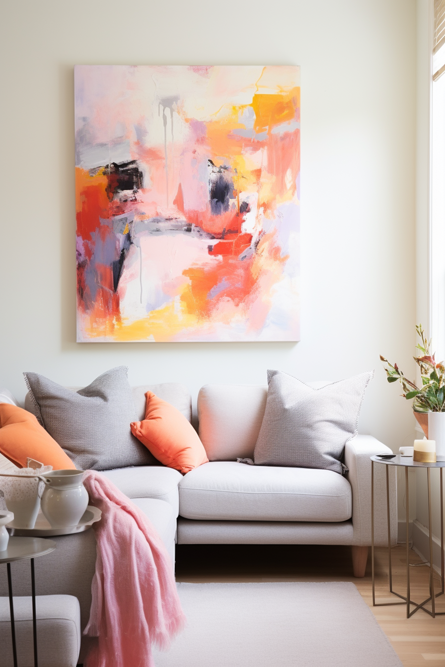Elevate your space with a stunning living room decor featuring large wall art ideas.
