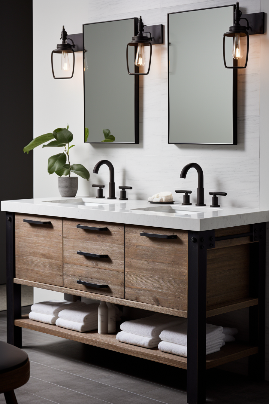 Embrace Timeless Charm with These 10 Rustic Black and Wood Bathroom ...