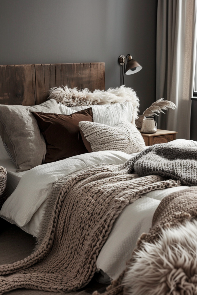 Contemporary Dark Bedroom Retreat | 20 Modern Ideas for Cozy Winter ...