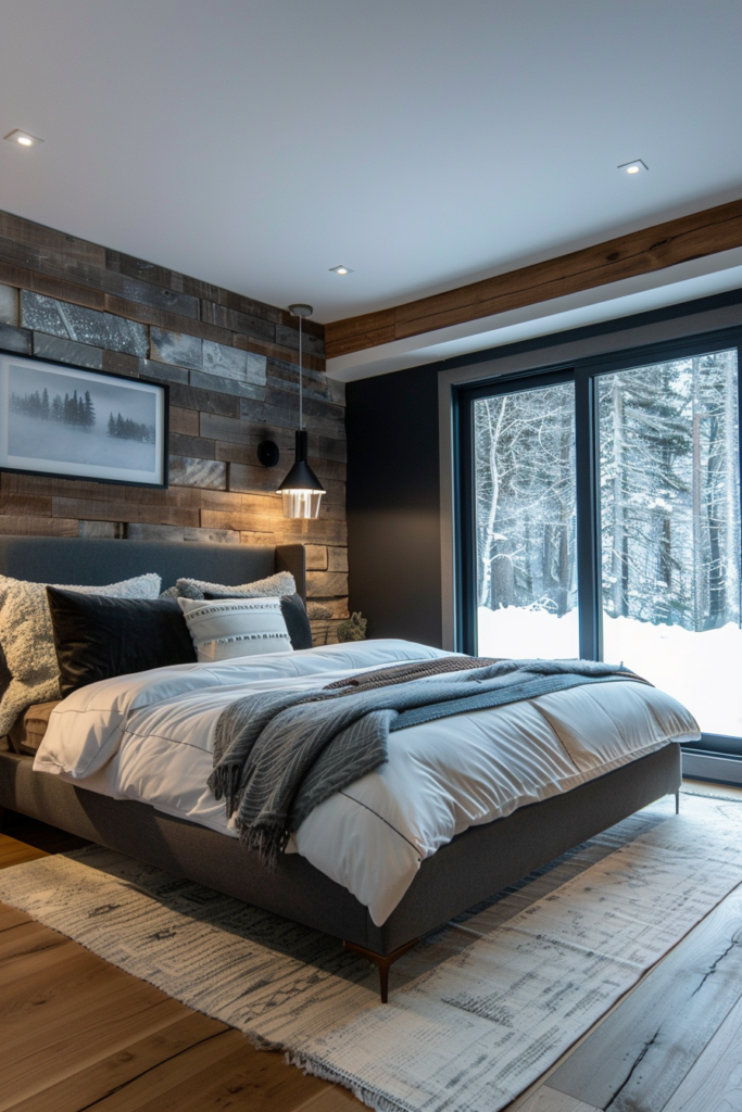 Contemporary Dark Bedroom Retreat | 20 Modern Ideas for Cozy Winter ...