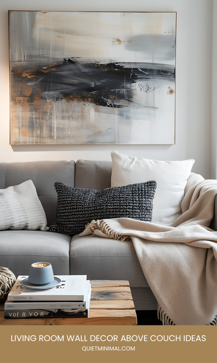 Creative Ideas for Living Room Wall Decor Above Your Couch - Quiet Minimal