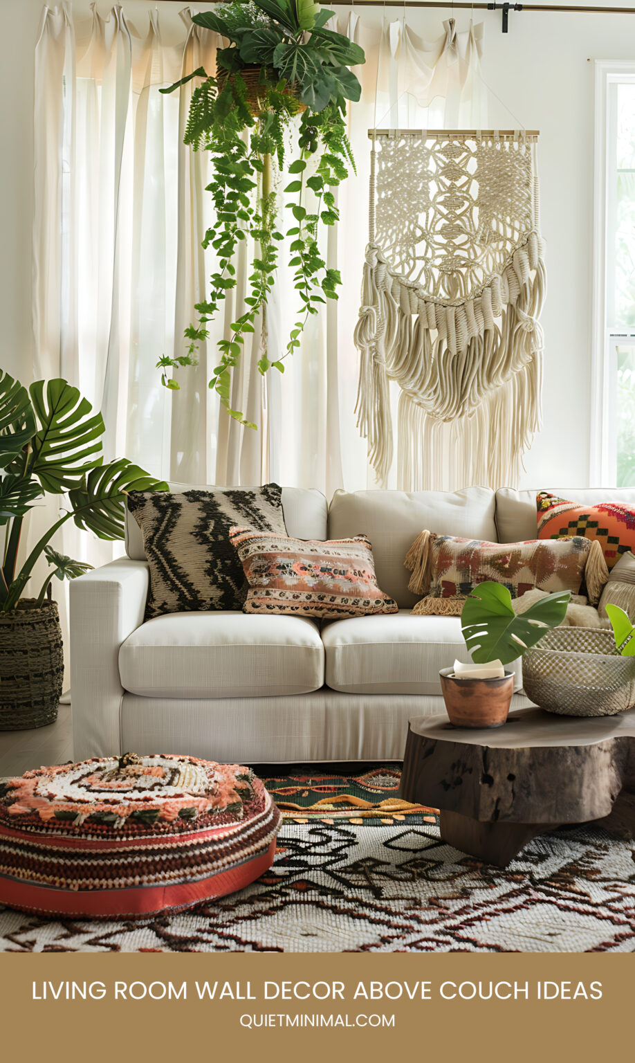 Creative Ideas for Living Room Wall Decor Above Your Couch - Quiet Minimal