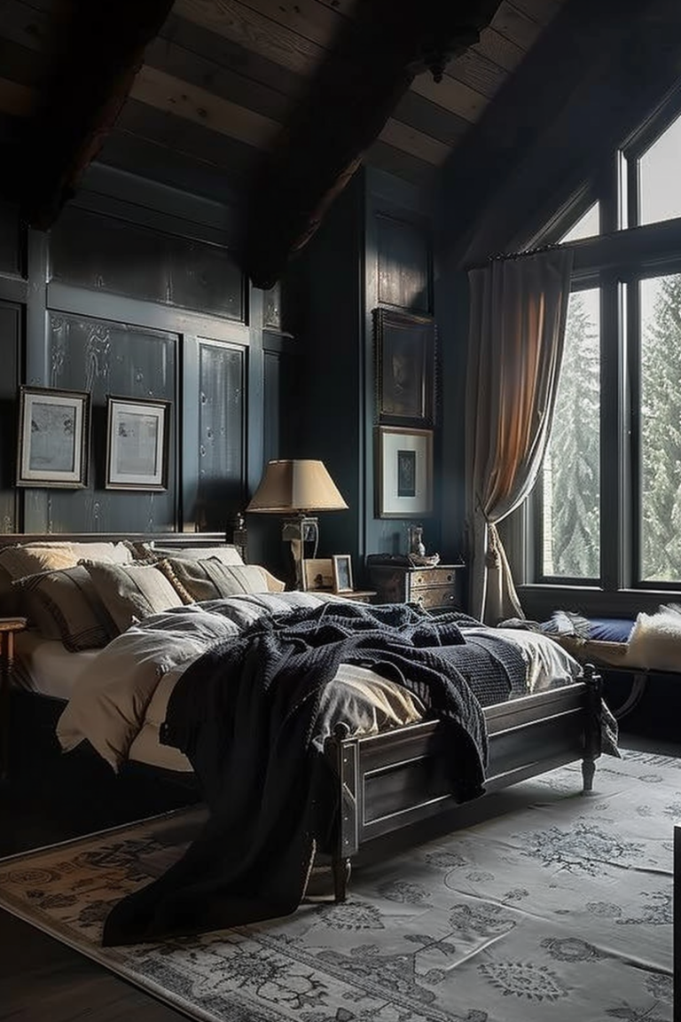 Dark Elegance: 20 Sophisticated Moody Bedrooms for Modern Living ...
