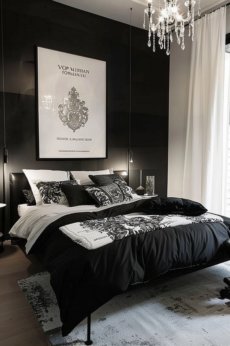 40 DIY Black and White Bedroom Décor Ideas You'll Love - Quiet Minimal