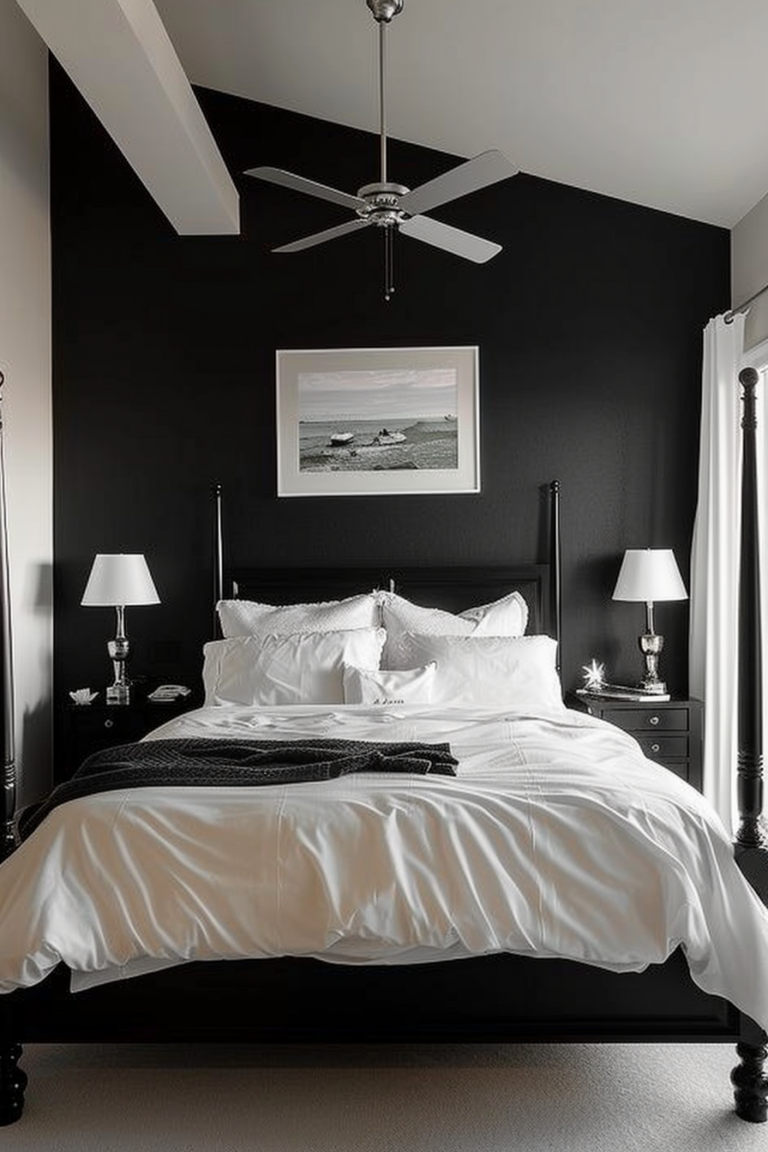 40 DIY Black and White Bedroom Décor Ideas You'll Love - Quiet Minimal