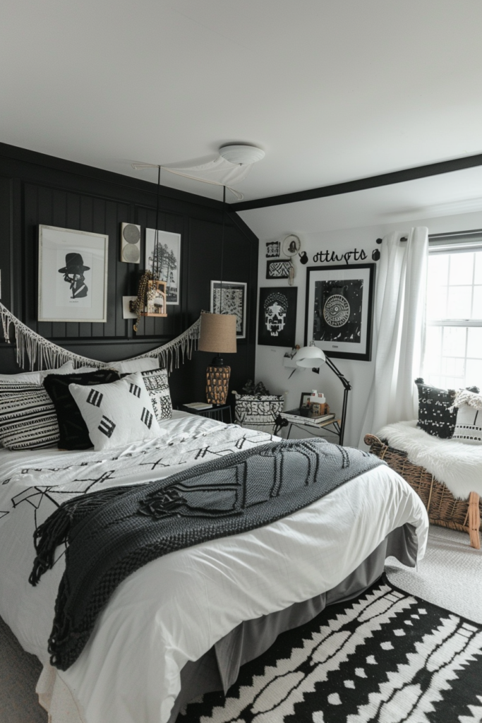 40 DIY Black and White Bedroom Décor Ideas You'll Love - Quiet Minimal