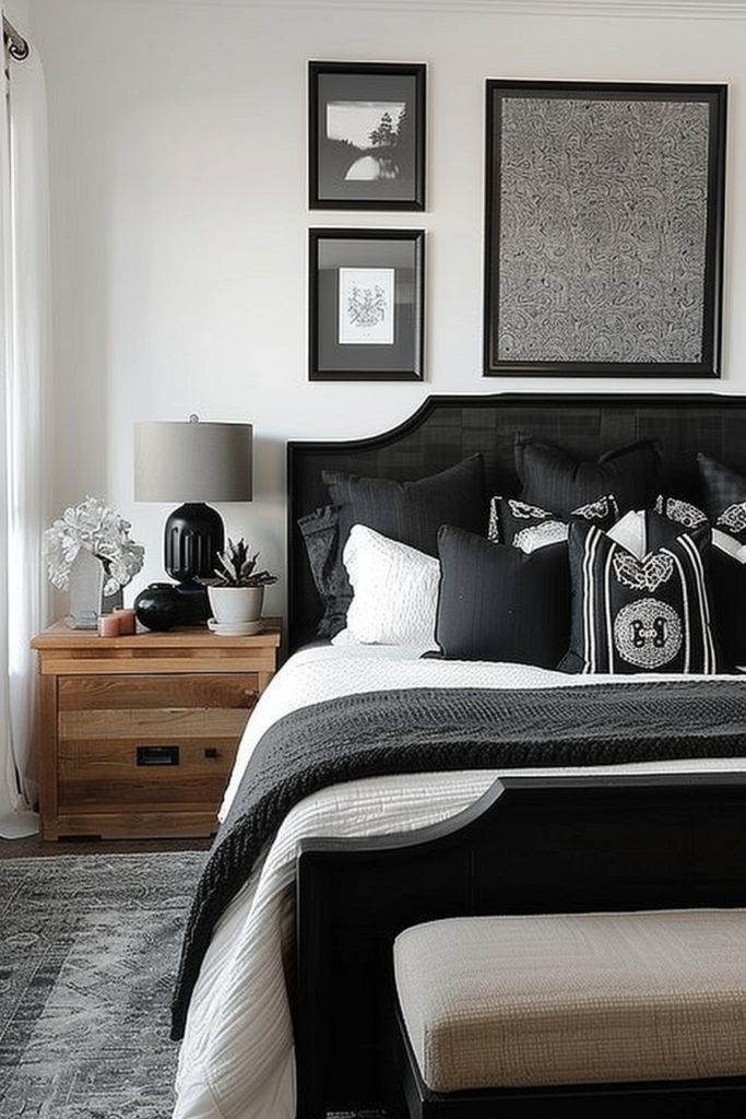 50 Elegant Black and White Bedroom Ideas for a Timeless Look - Quiet ...