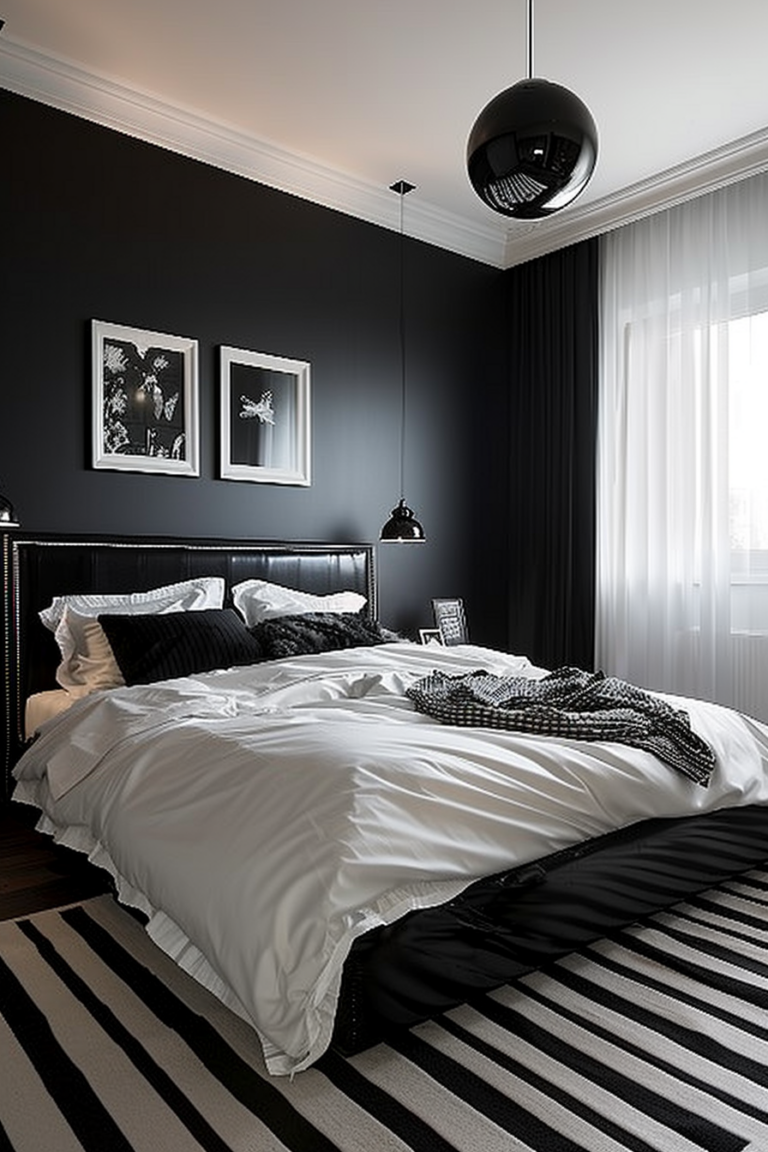 50 Elegant Black and White Bedroom Ideas for a Timeless Look - Quiet Minimal