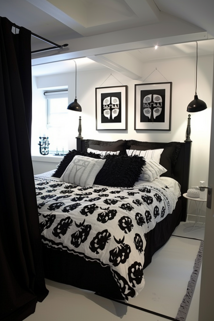 50 Elegant Black and White Bedroom Ideas for a Timeless Look - Quiet ...