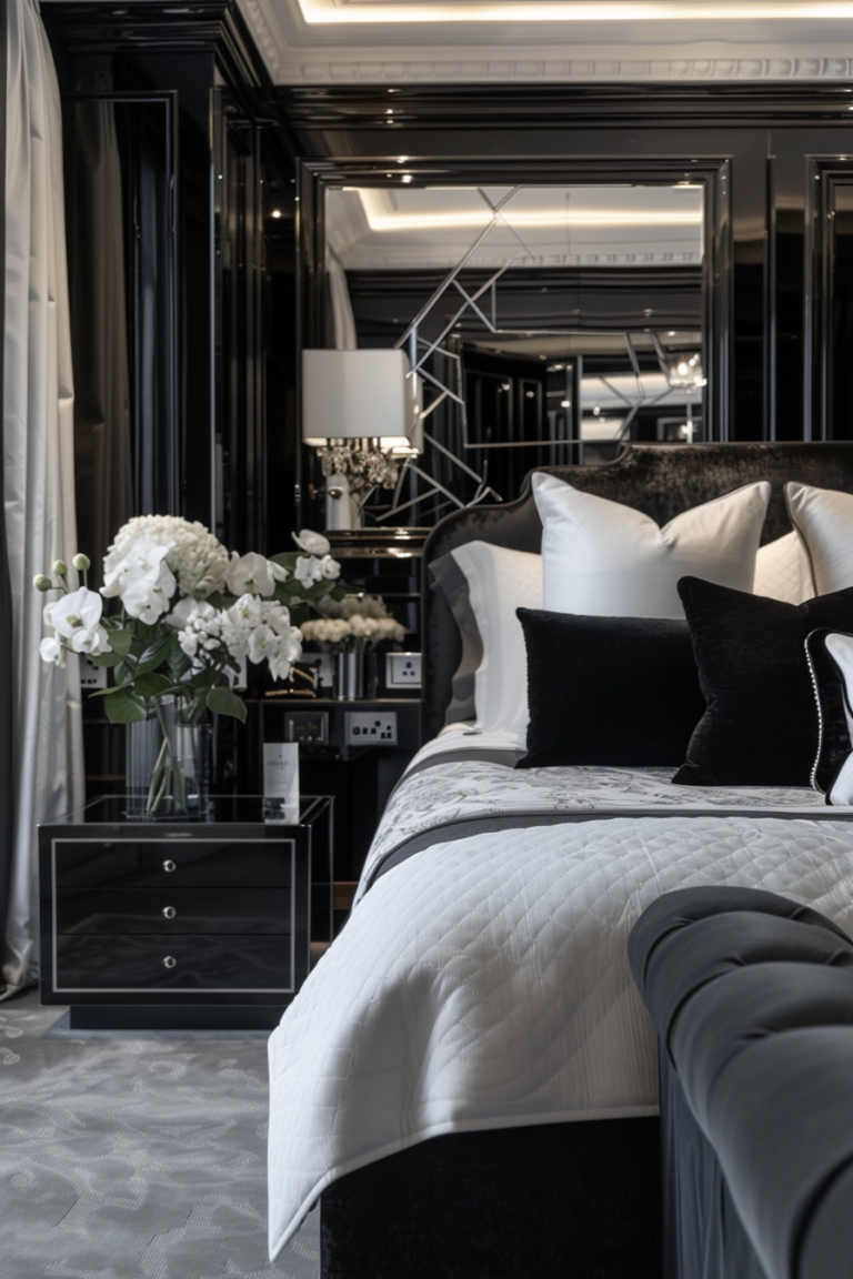 50 Elegant Black and White Bedroom Ideas for a Timeless Look - Quiet Minimal