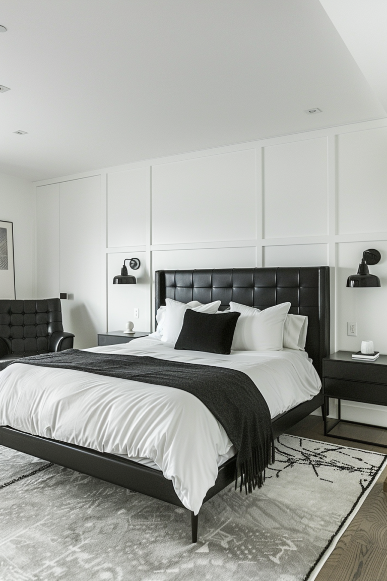 50 Stunning Black and White Bedroom Designs for a Modern Twist - Quiet ...