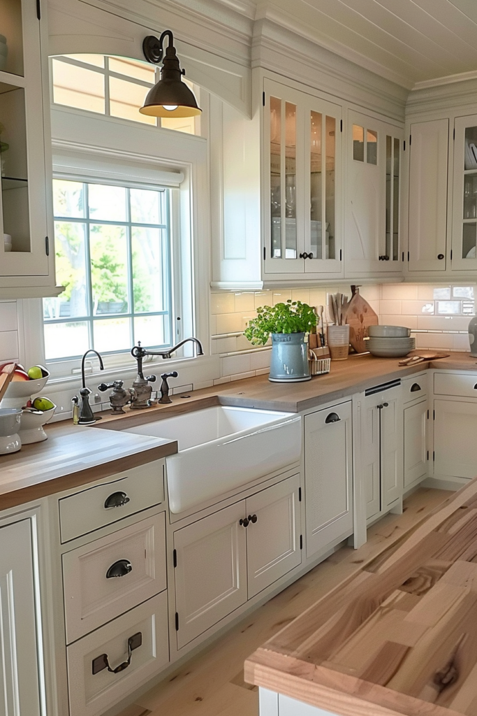 Choose the Perfect Color for Your Farmhouse Kitchen Cabinets - Quiet ...