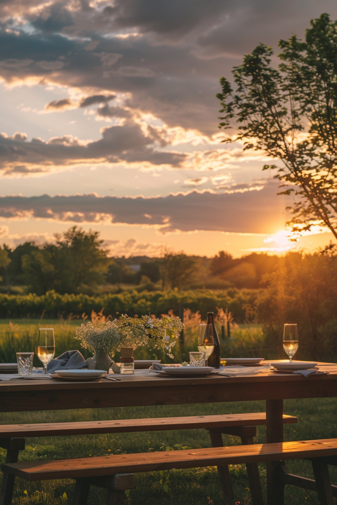 Cozy Gatherings: Farmhouse Kitchen Table with Bench Ideas - Quiet Minimal