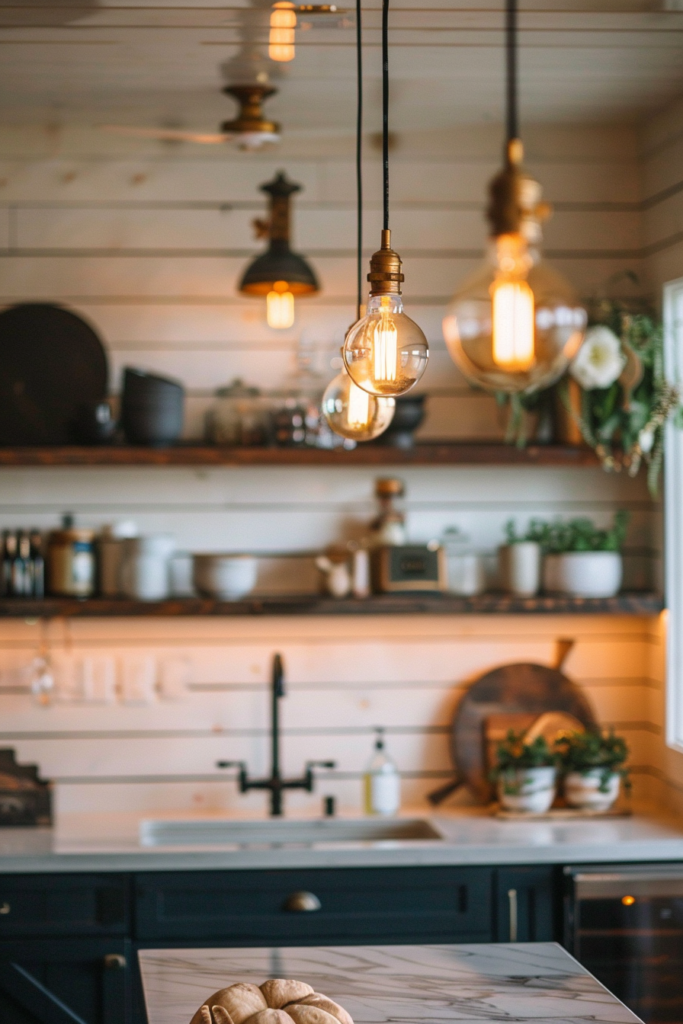 Semi Flush Mount Ceilnig Light,6-Light Farmhouse Chandelier Rustic ...