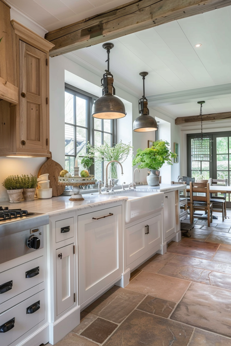 Enhance Your Space with Farmhouse Kitchen Flooring - Quiet Minimal