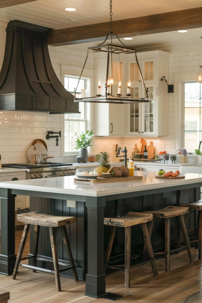 Illuminate Your Island: Farmhouse Kitchen Lighting Ideas - Quiet Minimal