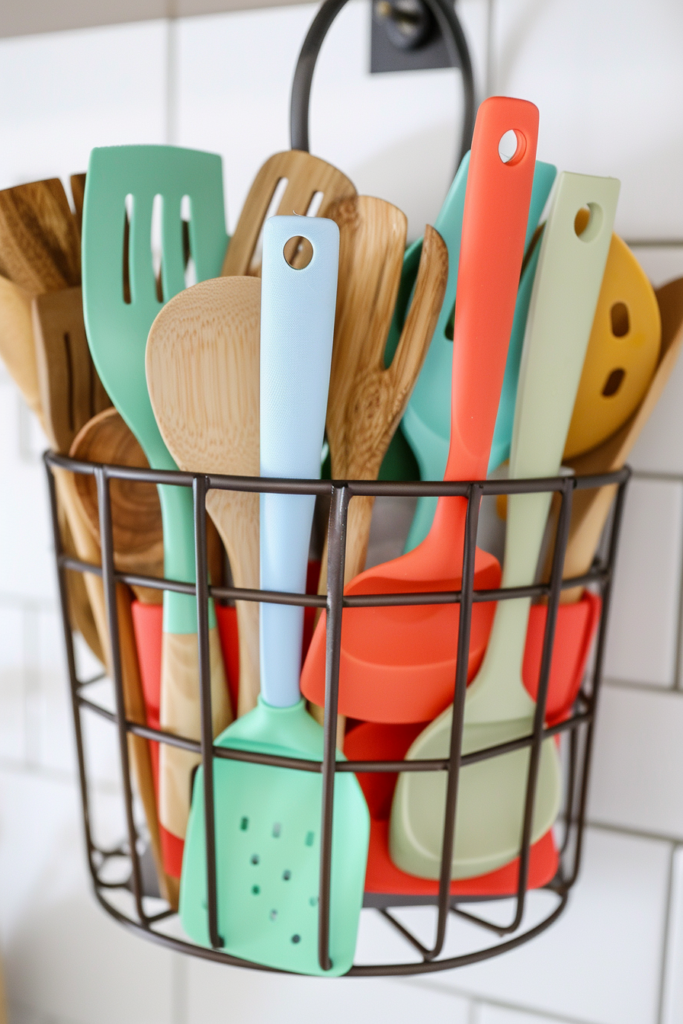 Organize Your Kitchen with a Farmhouse Utensil Holder - Quiet Minimal