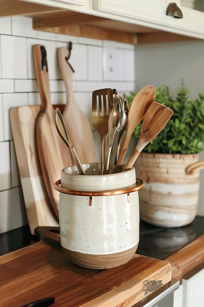 Organize Your Kitchen with a Farmhouse Utensil Holder Quiet Minimal