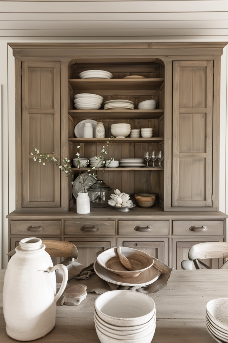 Organize in Style: Farmhouse Kitchen Hutch Ideas - Quiet Minimal