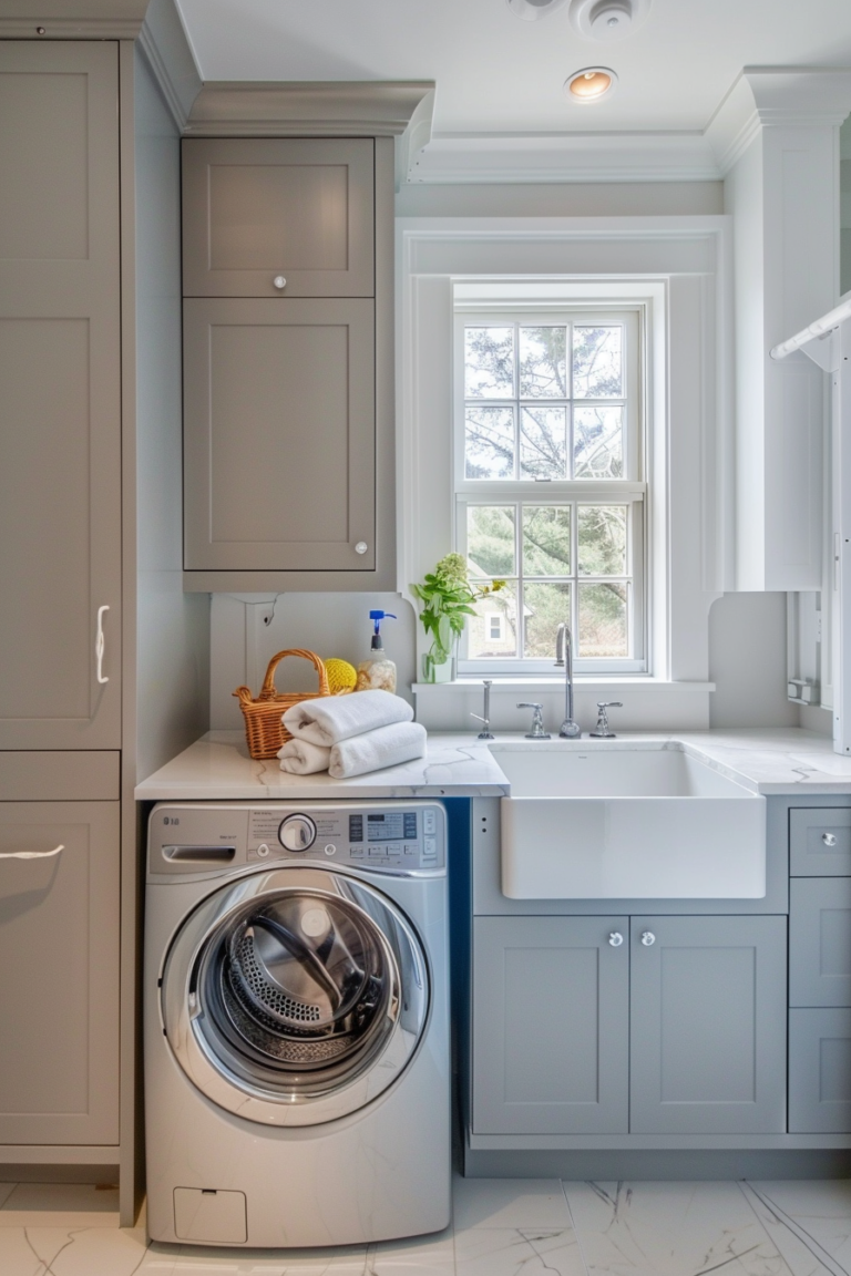 Small Laundry Room with Sink Ideas: Washing in Style - Quiet Minimal