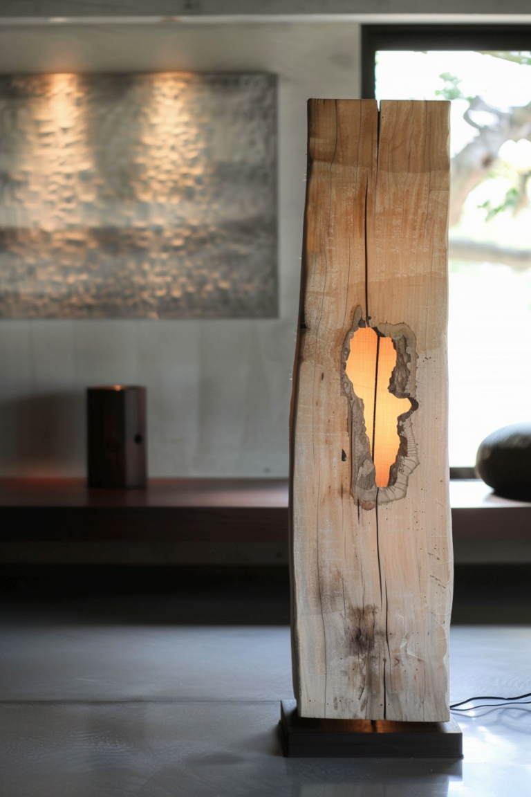 Wabi Sabi Floor Lamp: Soft Glow of Imperfection - Quiet Minimal