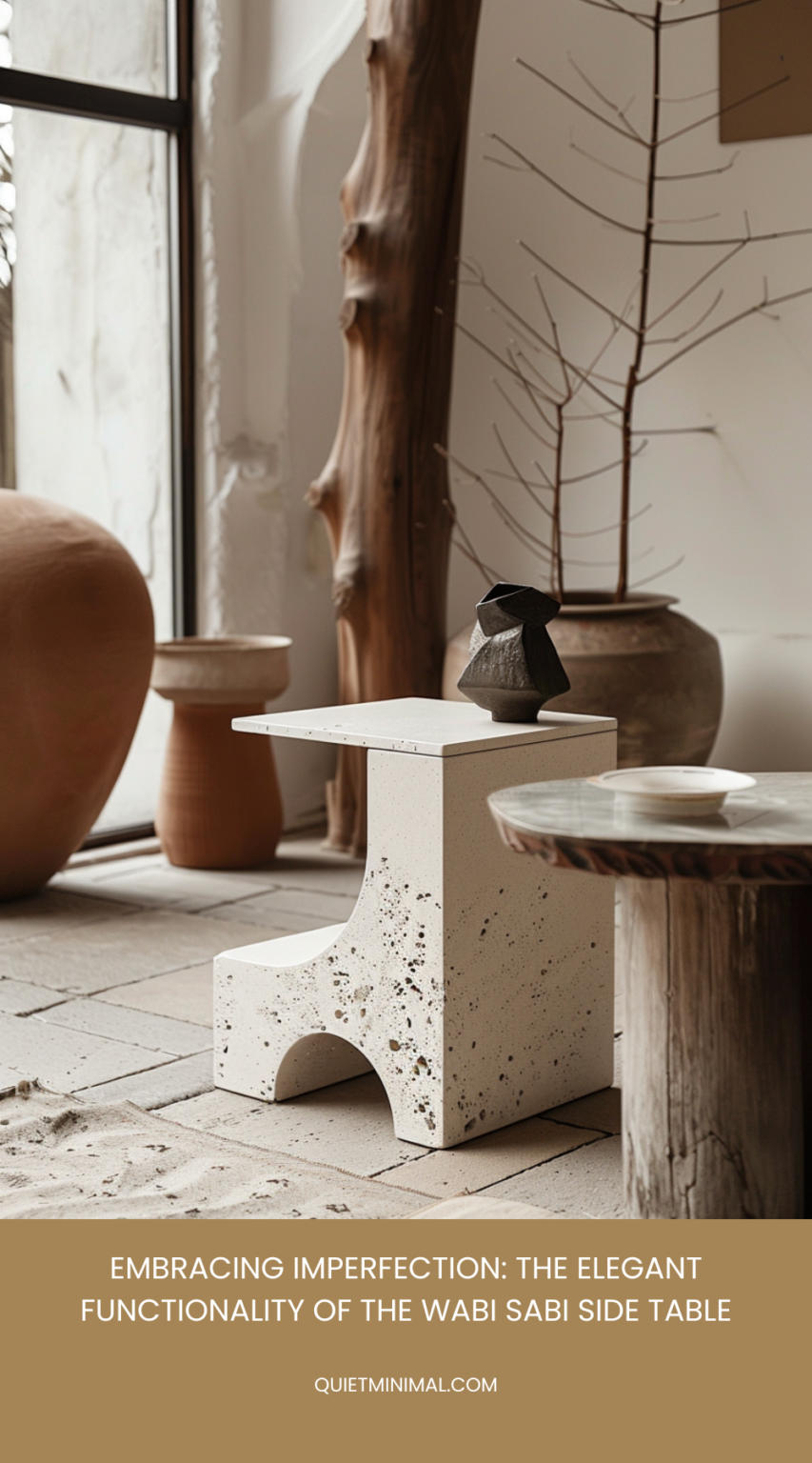 Wabi Sabi Side Table: Functional Beauty - Quiet Minimal