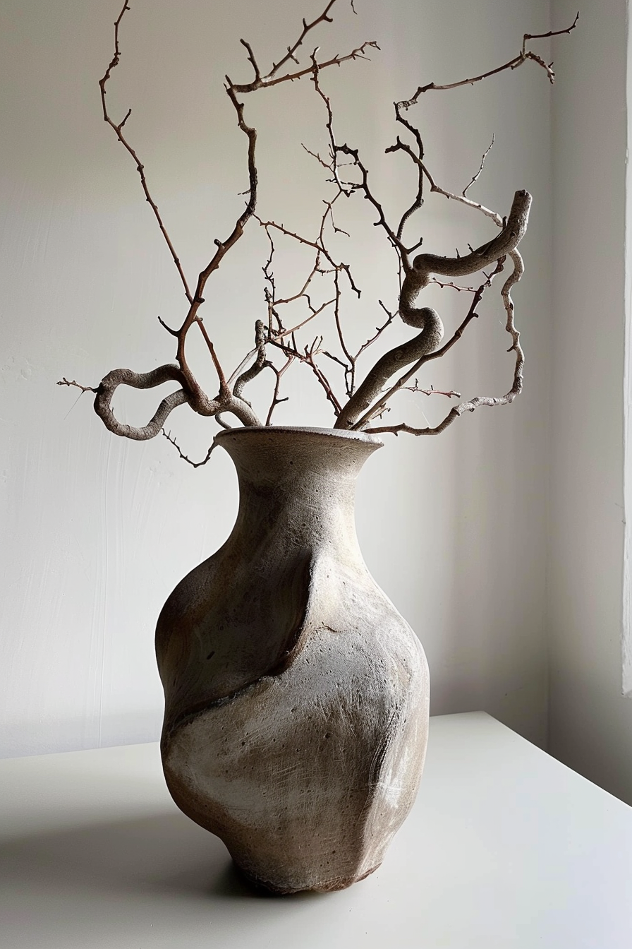 Wabi Sabi Vase: Organic Elegance - Quiet Minimal