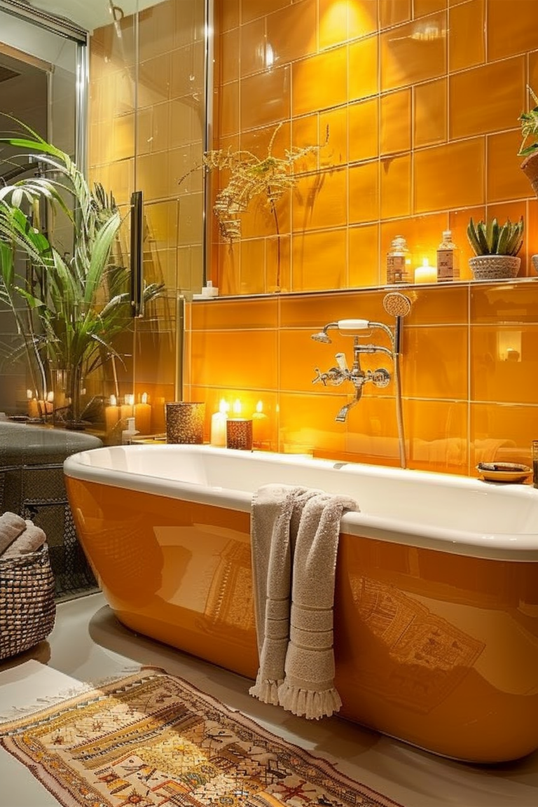 Brighten Your Small Bathroom with Yellow Tile Ideas - Quiet Minimal