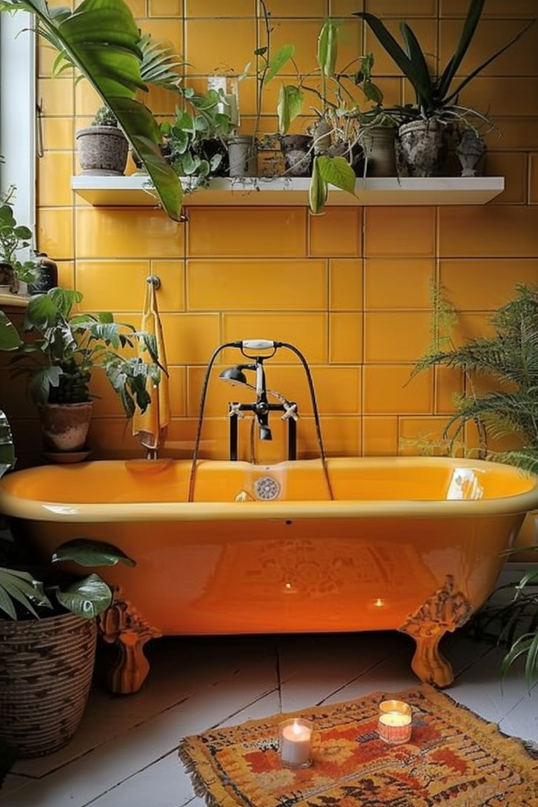 Brighten Your Small Bathroom with Yellow Tile Ideas Quiet Minimal