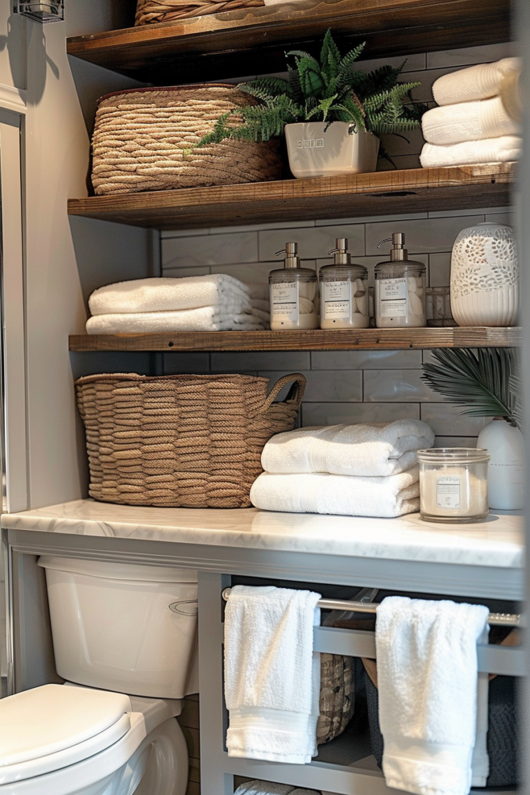 Clever Shelf Ideas for Small Bathroom Storage - Quiet Minimal