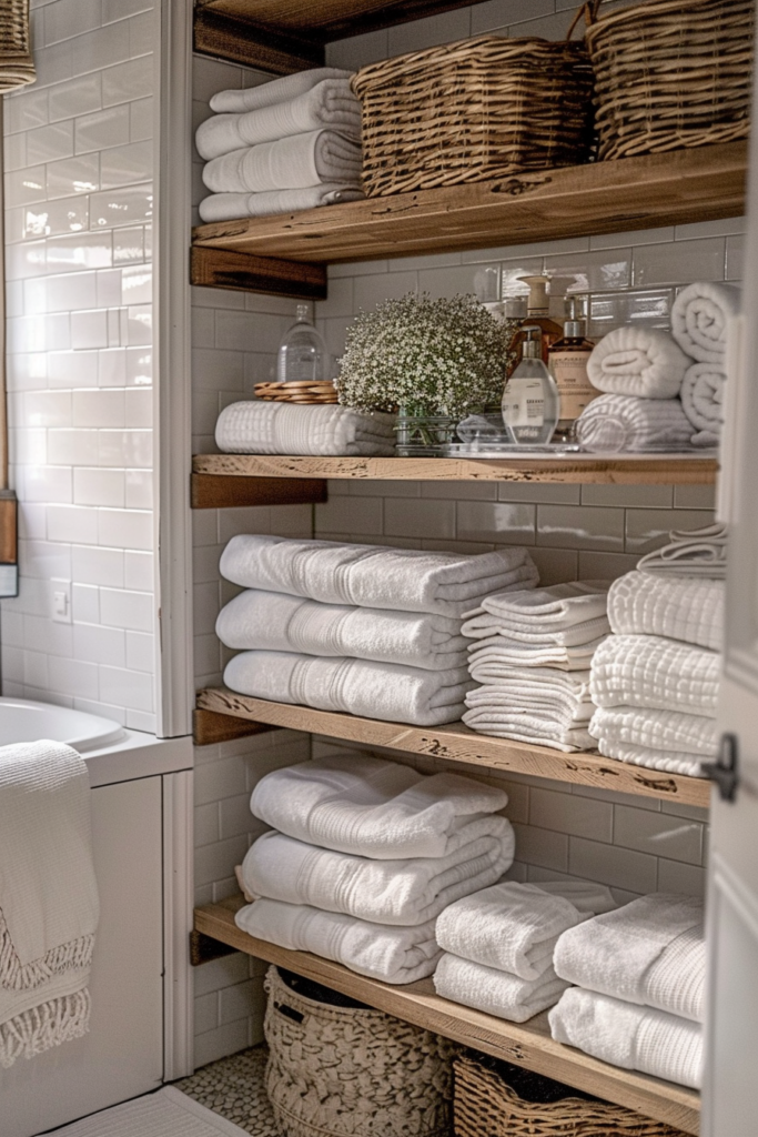 Clever Shelf Ideas for Small Bathroom Storage - Quiet Minimal