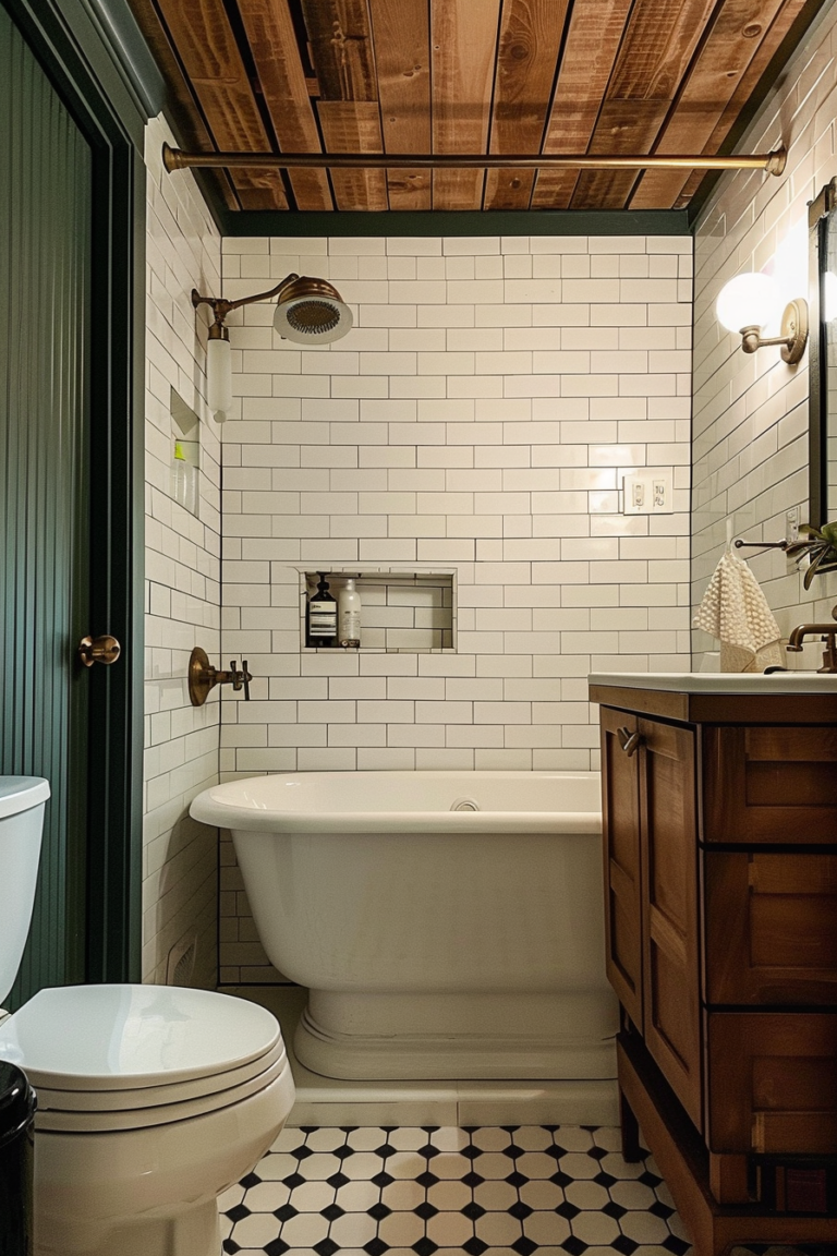 Vintage Charm Small Bathroom Ideas - Quiet Minimal