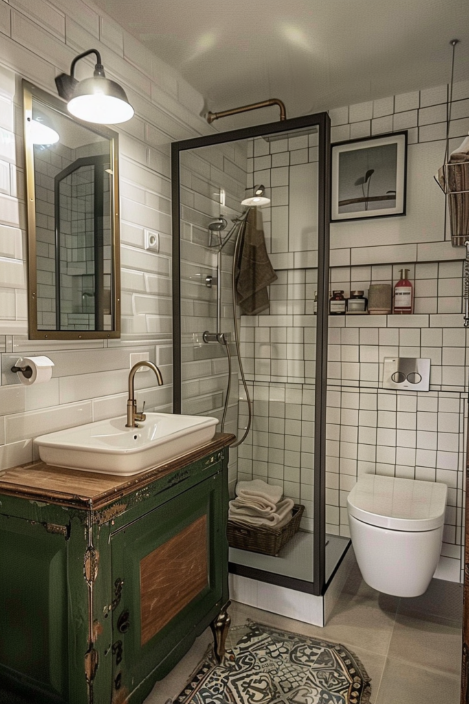 Vintage Charm Small Bathroom Ideas - Quiet Minimal