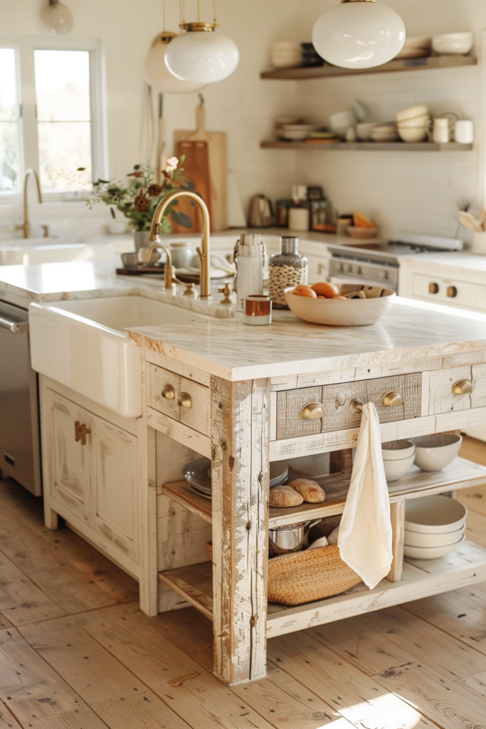 Farmhouse Kitchen Island Ideas - Quiet Minimal