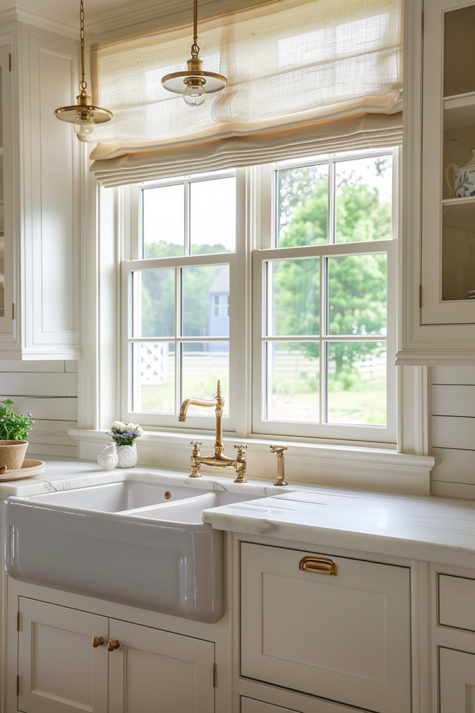 Farmhouse Kitchen Window Treatments - Quiet Minimal