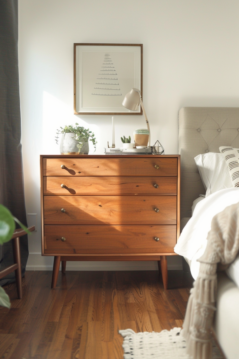 Mid-Century Modern Bedroom Dresser - Quiet Minimal