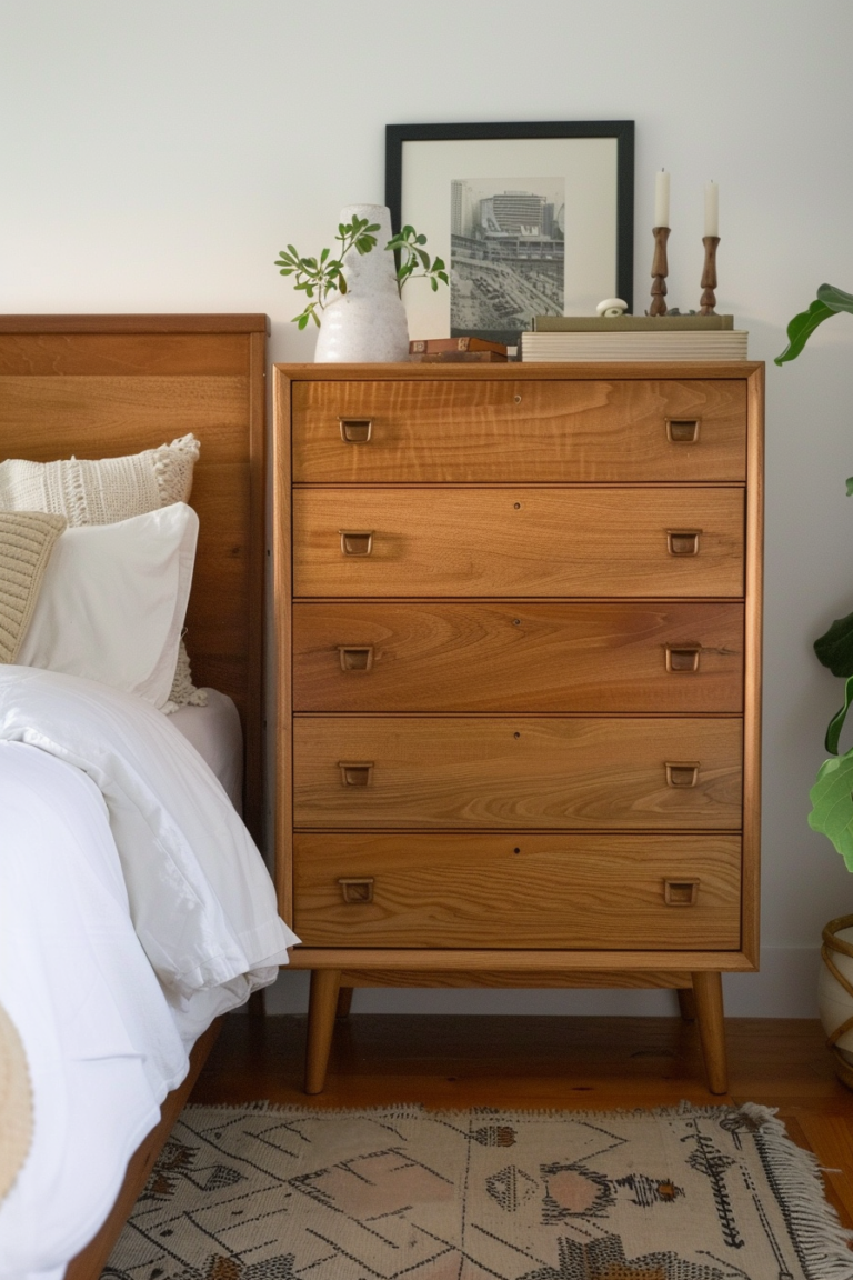 Mid-Century Modern Bedroom Dresser - Quiet Minimal